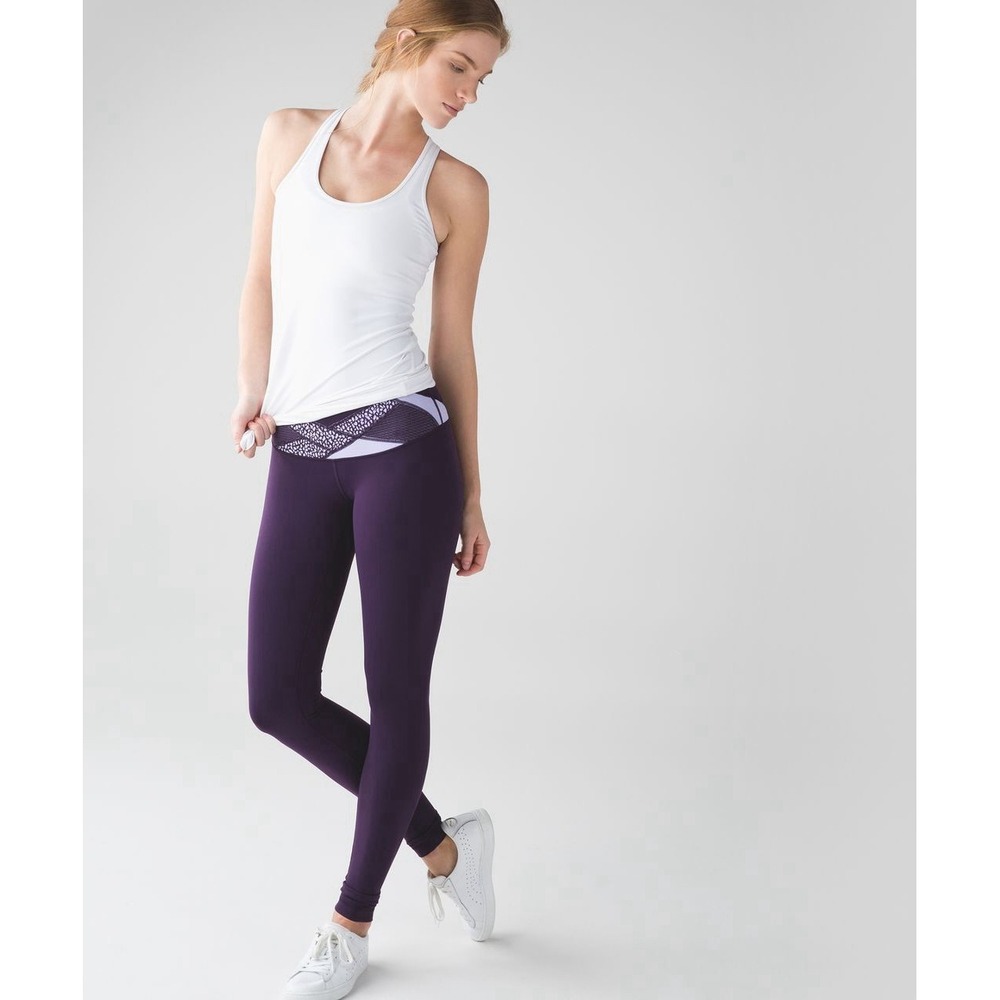Lululemon Wunder Under Pant III Size 2‎ Leggings in Purple -31" inseam